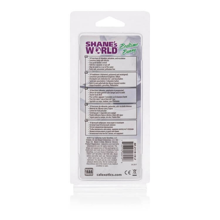 California Exotic Novelties Shane's World Bedtime Bunny Purple Vibrator at $14.99