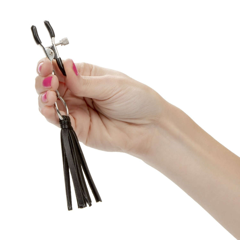 California Exotic Novelties Nipple Play Playful Tassels Nipple Clamps Black at $11.99