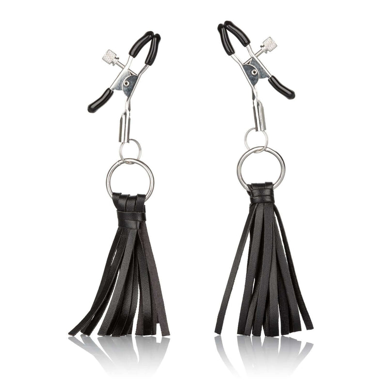 California Exotic Novelties Nipple Play Playful Tassels Nipple Clamps Black at $11.99