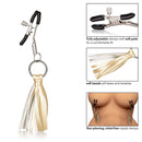 California Exotic Novelties NIPPLE PLAY PLAYFUL TASSELS NIPPLE CLAMPS GOLD at $10.99