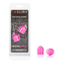 Pink mini nipple suckers in packaging, designed for enhancing sensitivity during intimate couples play with superior suction.