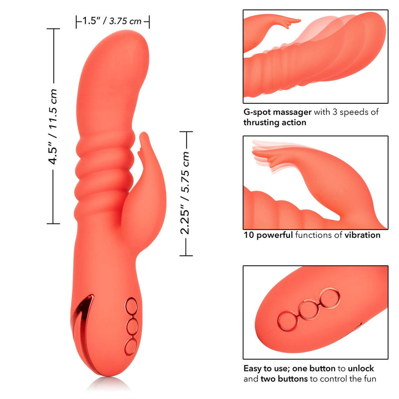 California Exotic Novelties California Dreaming Orange County Cutie Rabbit Vibrator at $75.99