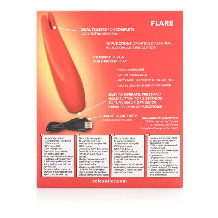 California Exotic Novelties Red Hots Flare Clitoral Dual Teasers at $44.99