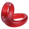 Colt XL Snug Tugger Dual Support Ring in red, stretchy dual cock ring for enhanced erections and scrotum support.