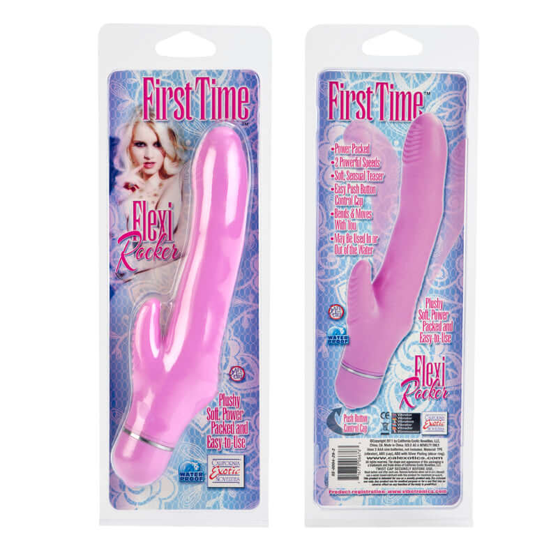California Exotic Novelties First Time Flexi Rocker Pink Vibrator at $17.99