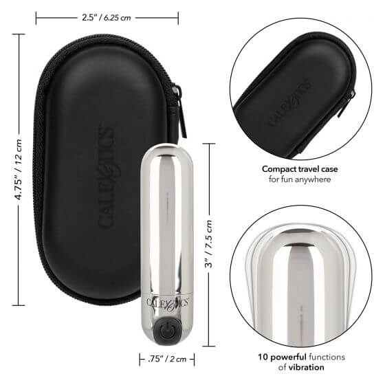 California Exotic Novelties Rechargeable Hideway Bullet Silver at $22.99