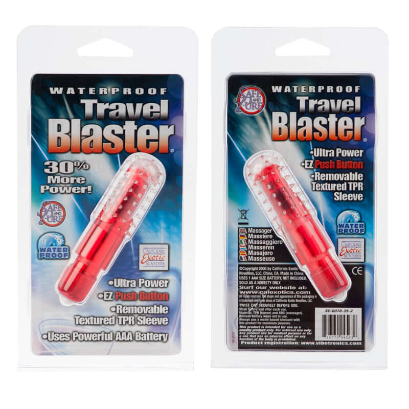 California Exotic Novelties TRAVEL BLASTER RED W/P at $10.99
