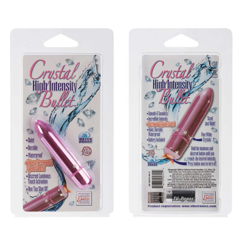 California Exotic Novelties Crystal High Intensity Bullet Pink Vibrator at $17.99