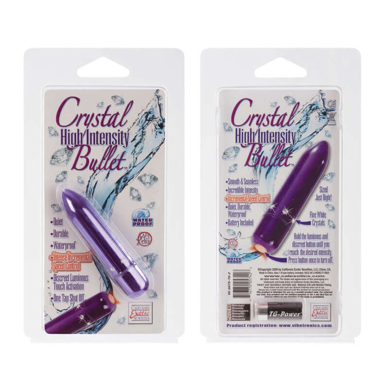 California Exotic Novelties Crystal High Intensity Purple Bullet Vibrator at $17.99
