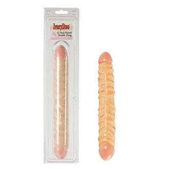 California Exotic Novelties Ivory Duo 12 Inches Double Dong Veined at $19.99