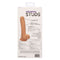 Packaging of Dual Density Silicone Stud Dildo 5 inches with product details and real-feel shaft, realistic flexible design, and suction cup base.