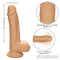 Dual Density Silicone Stud Dildo 5 inches Ivory with Suction Cup Base and Realistic Design