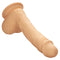 Dual Density Silicone Stud 6.25 inches Ivory Light Skin Tone Dildo with suction cup base for realistic feel and pleasure