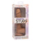 Dual Density Silicone Stud 6.25 inch Brown Dildo in Packaging by California Exotic Novelties with Suction Cup Base