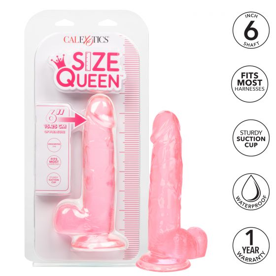 California Exotic Novelties Size Queen 6 inches Pink Realistic Dildo at $15.99
