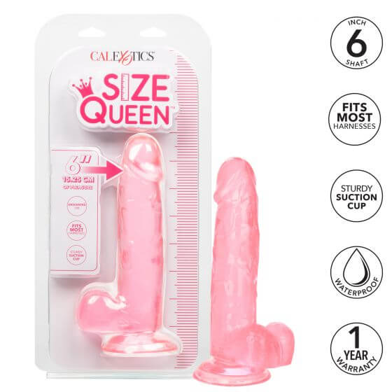 California Exotic Novelties Size Queen 6 inches Pink Realistic Dildo at $15.99