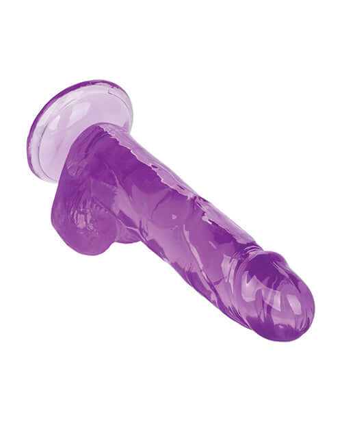 California Exotic Novelties Size Queen 6 inches Purple Realistic Dildo at $16.99