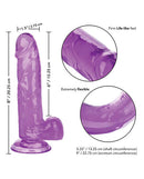 California Exotic Novelties Size Queen 6 inches Purple Realistic Dildo at $16.99