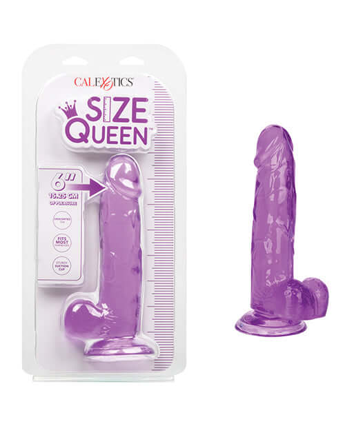 California Exotic Novelties Size Queen 6 inches Purple Realistic Dildo at $16.99