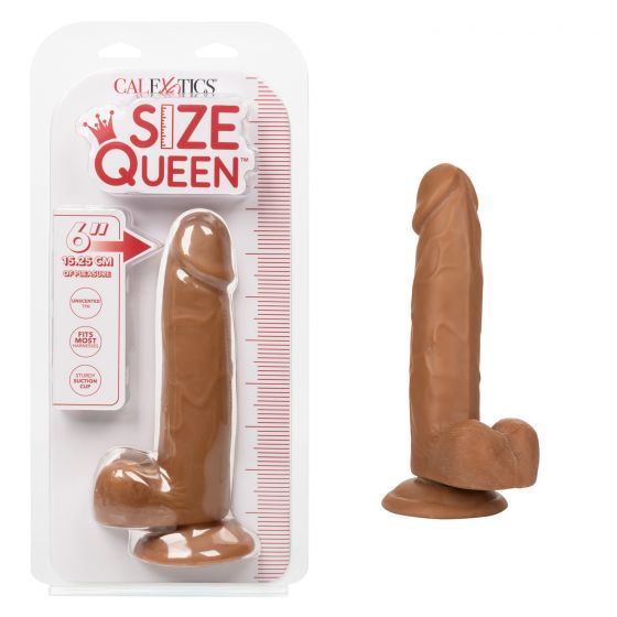 California Exotic Novelties Size Queen 6 inches Brown Dildo at $16.99