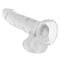 California Exotic Novelties Size Queen 8-Inch clear realistic dildo with lifelike veins and suction base