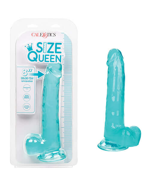 California Exotic Novelties Size Queen 8 inches Blue Realistic Dildo at $25.99