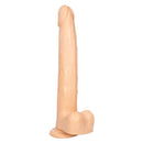 12-inch ivory light skin dildo with lifelike design from California Exotic Novelties.