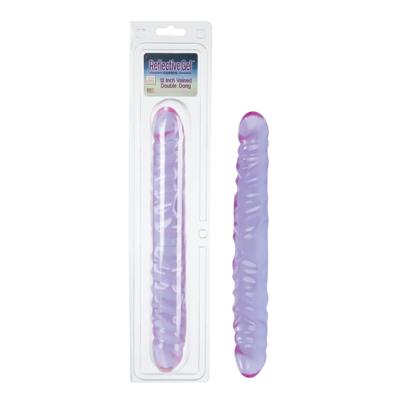 California Exotic Novelties Lavender Jelly Double Dong Veined 12 Inches at $19.99