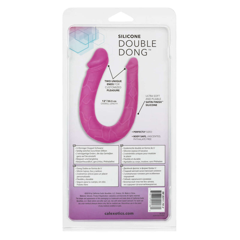 SILICONE DOUBLE DONG PURPLE AC/DC-4