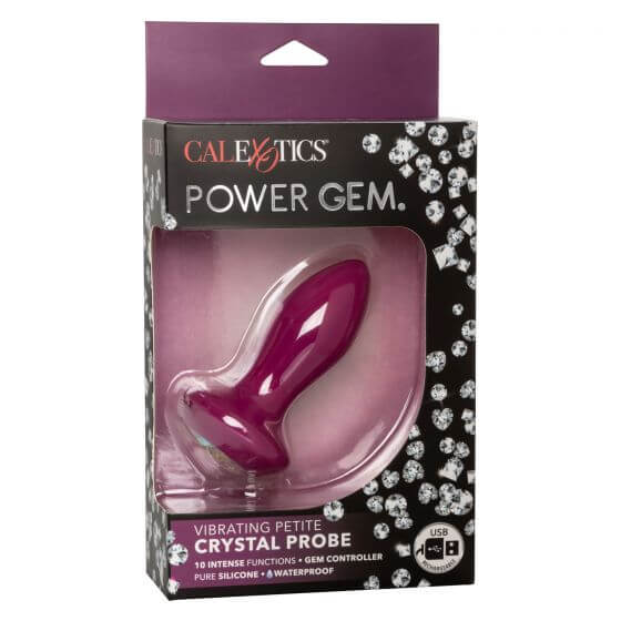 California Exotic Novelties Power Gem Vibrating Petite Crystal Probe Purple at $34.99