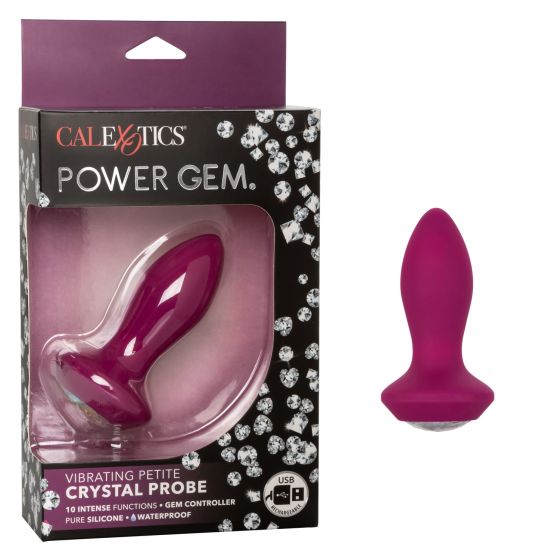 California Exotic Novelties Power Gem Vibrating Petite Crystal Probe Purple at $34.99