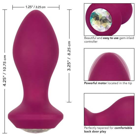 California Exotic Novelties Power Gem Vibrating Crystal Probe Purple at $34.99