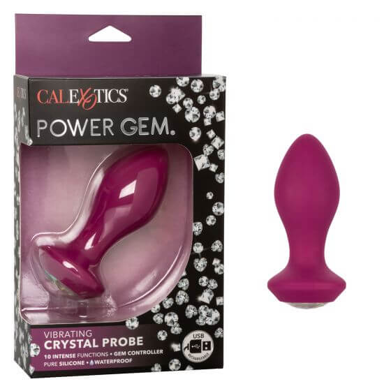 California Exotic Novelties Power Gem Vibrating Crystal Probe Purple at $34.99