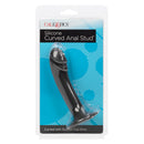 Silicone Curved Anal Stud Black