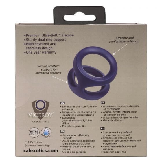 California Exotic Novelties Viceroy Dual Ring Blue at $16.99