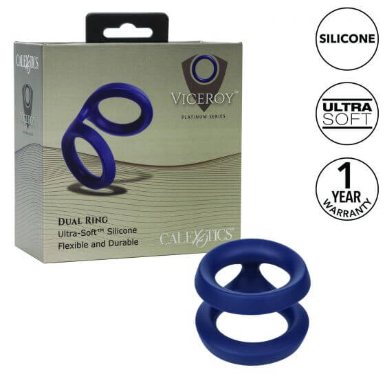 California Exotic Novelties Viceroy Dual Ring Blue at $16.99