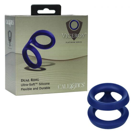 California Exotic Novelties Viceroy Dual Ring Blue at $16.99