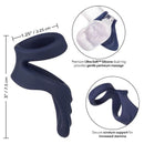 California Exotic Novelties Viceroy Perineum Dual Ring Blue at $16.99