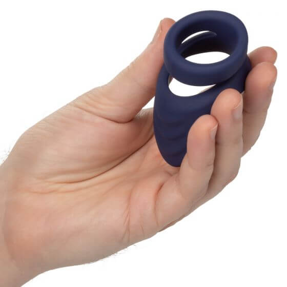 California Exotic Novelties Viceroy Perineum Dual Ring Blue at $16.99