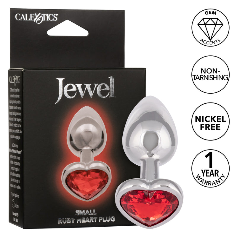 JEWEL SMALL RUBY HEART PLUG-5