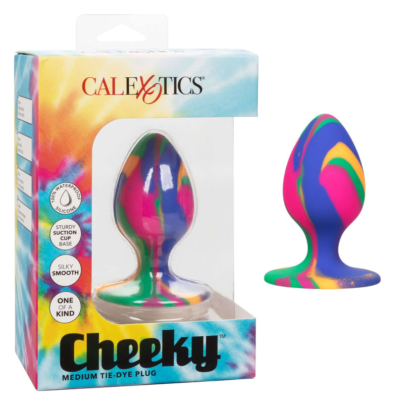 California Exotic Novelties Cheeky Medium Tie Dye Plug at $13.99