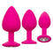 California Exotic Novelties Cheeky Gems 3 Piece Set Pink Anal Plugs at $23.99