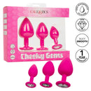 California Exotic Novelties Cheeky Gems 3 Piece Set Pink Anal Plugs at $23.99