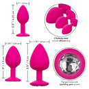 California Exotic Novelties Cheeky Gems 3 Piece Set Pink Anal Plugs at $23.99