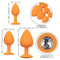 California Exotic Novelties Cheeky Gems 3 Piece Set Orange Anal Plugs at $23.99