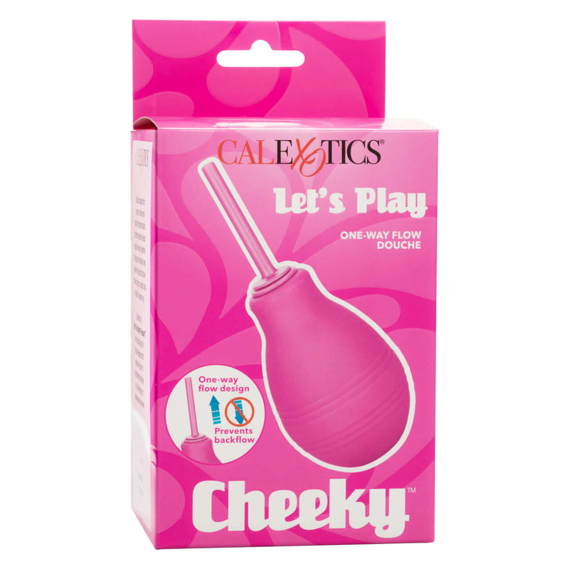 Cheeky One Way Flow Douche in Pink packaging, designed for optimal hygiene and preventing backflow.