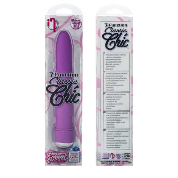 California Exotic Novelties 7 Function Classic Chic Standard Vibe Purple at $19.99