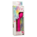 California Exotic Novelties Bliss Liquid Silicone Mini Tulip G-Spot Vibrator in packaging with colorful design