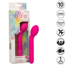 California Exotic Novelties Bliss Liquid Silicone Mini Tulip G-Spot Vibrator - 10 Speeds, Rechargeable, Waterproof, Pink in Packaging