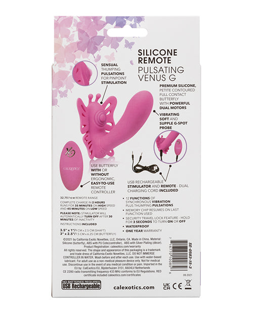 California Exotic Novelties Venus Butterfly Silicone Remote Control Pulsating Venus G at $79.99